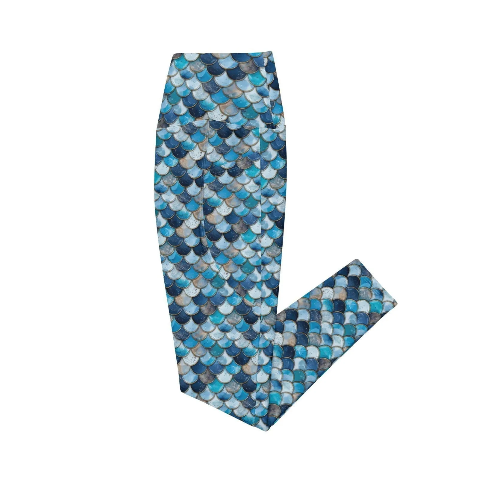 Deep Sea Sapphire Siren Eco Swim Leggings With Pockets