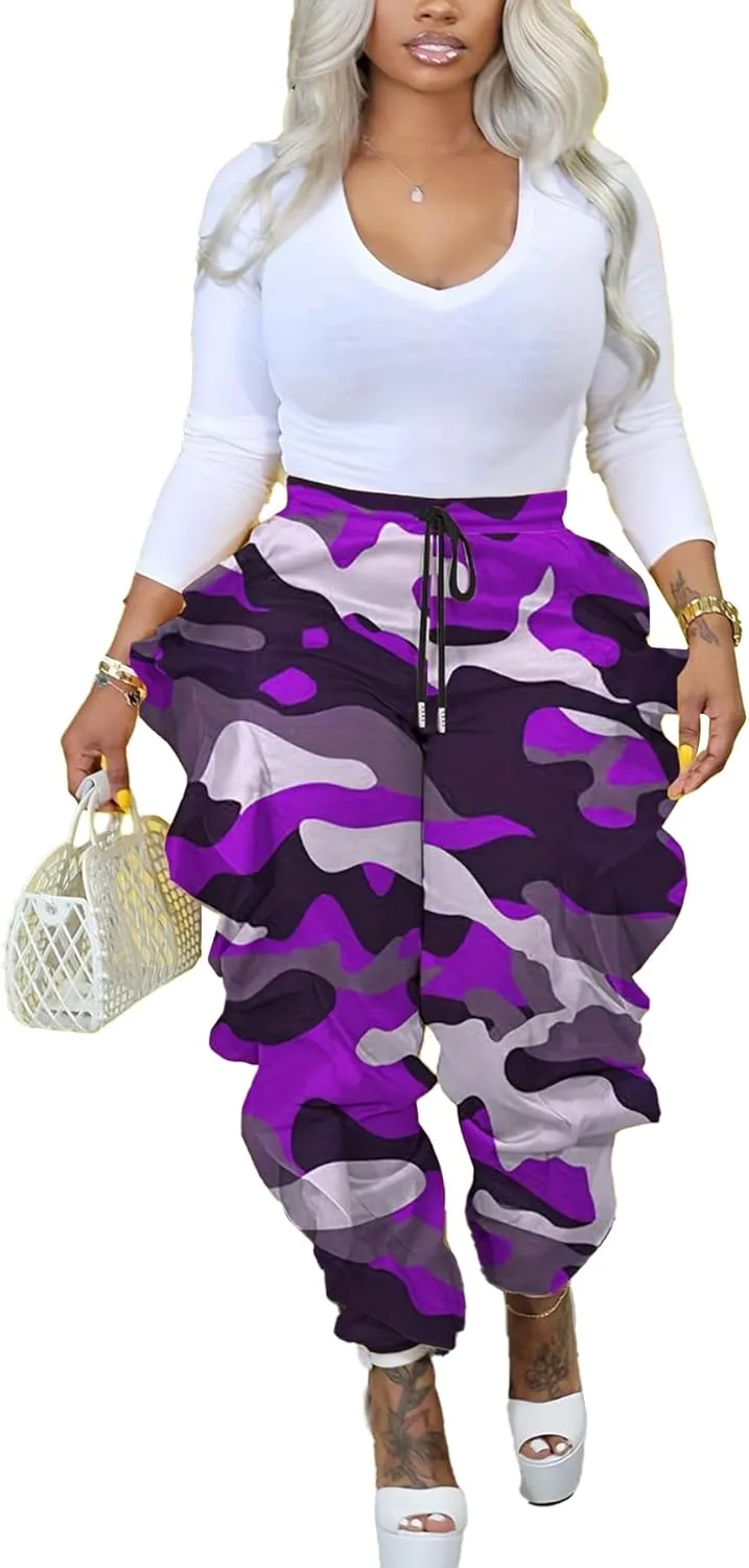 DINGANG Fringe Pants for Women Trousers Long Solid Color High Waisted Pants Sweatpants for Women Streetwear