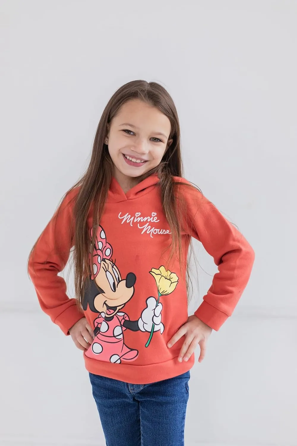 Disney Minnie Mouse Fleece Crossover Hoodie Infant to Big Kid Sizes (12 Months - 14-16)
