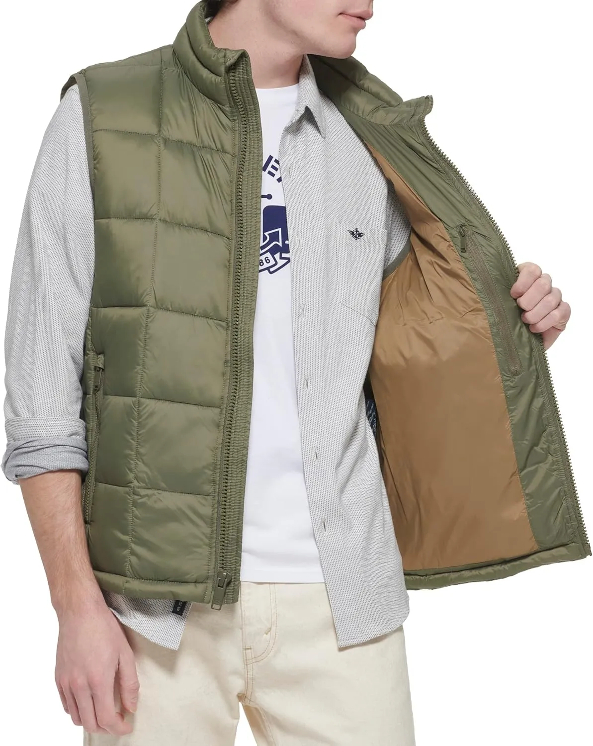 Dockers Men's Dockers Men's Box Quilted Puffer Vest