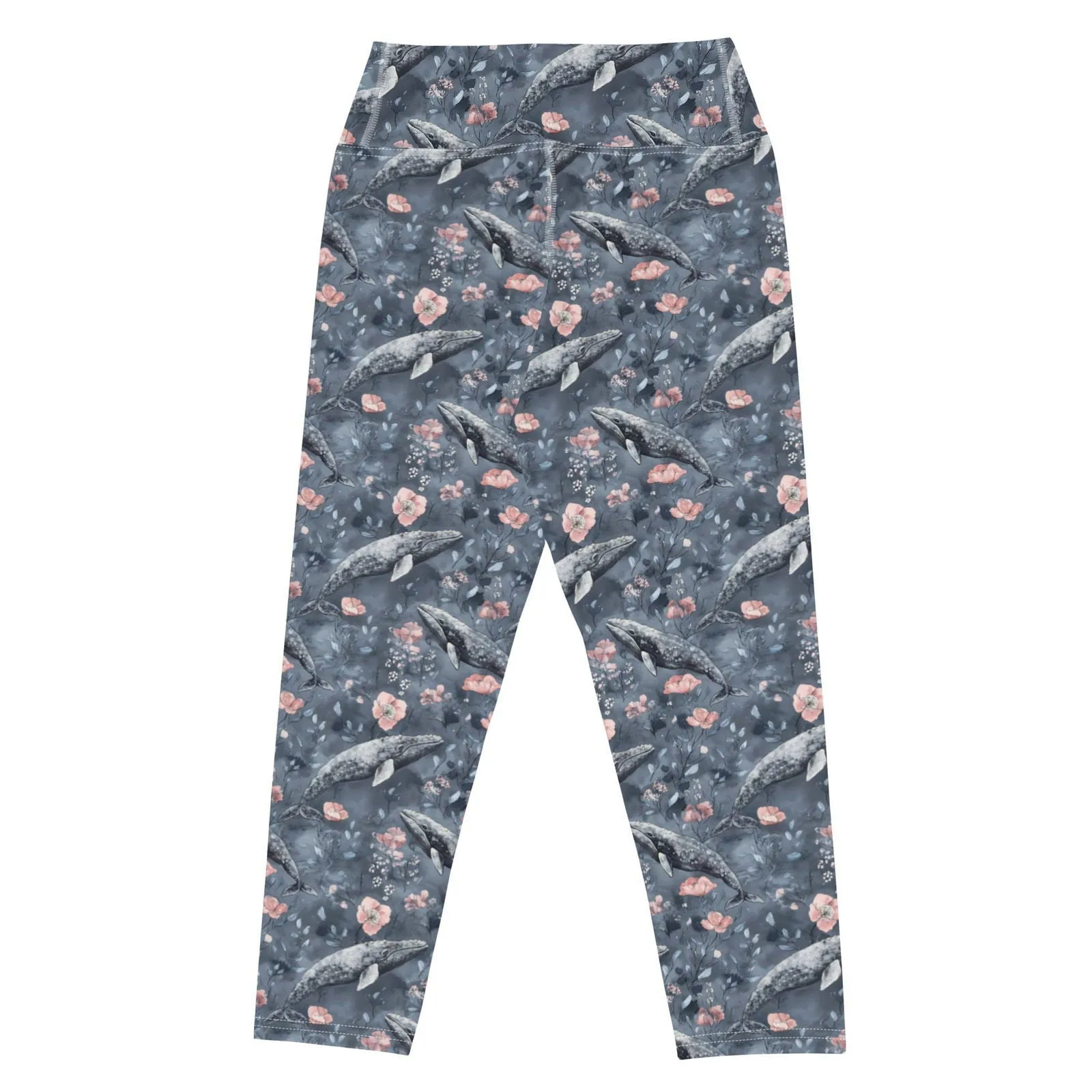 Dusky Gray Whale Capri Swim Leggings