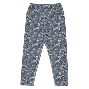 Dusky Gray Whale Capri Swim Leggings