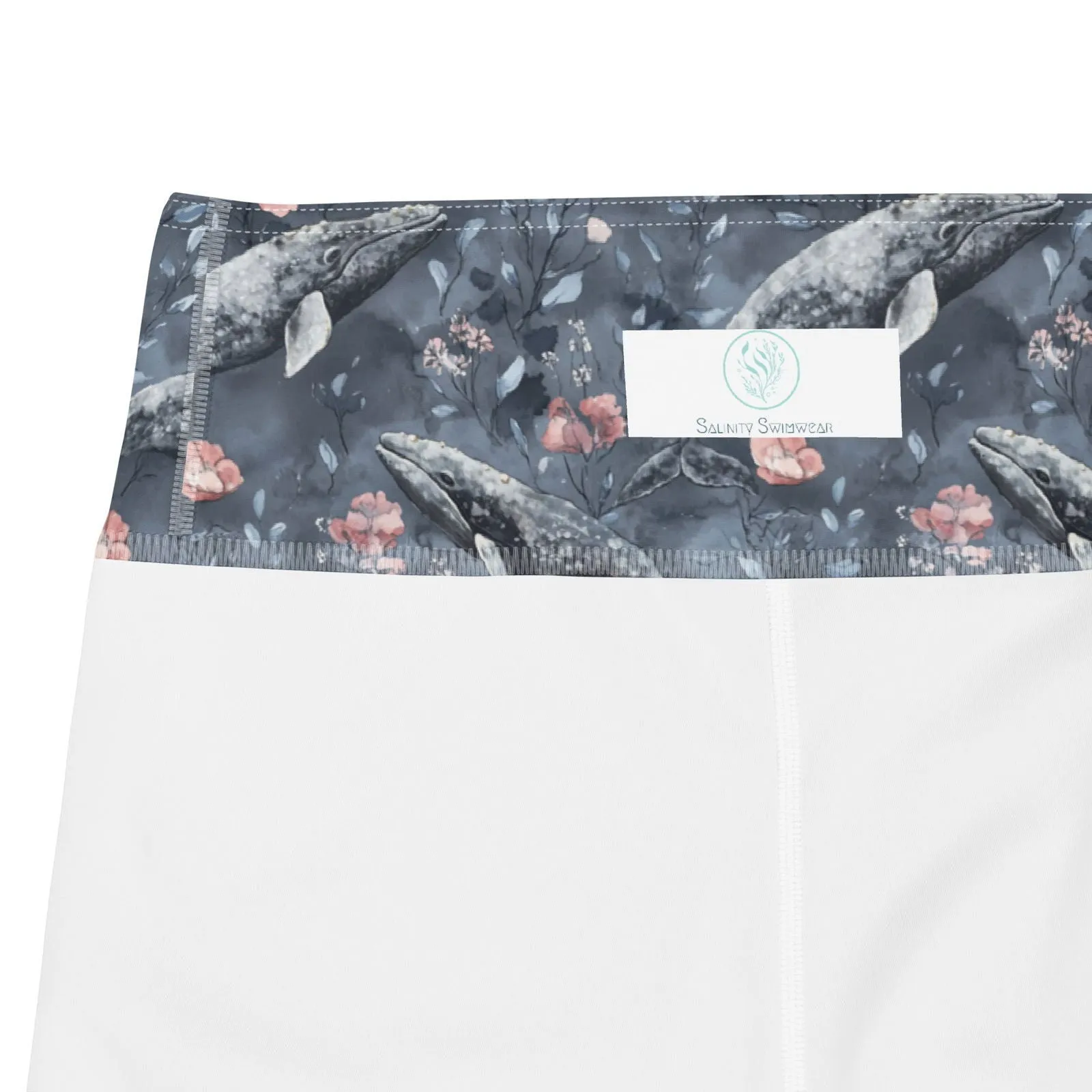 Dusky Gray Whale Capri Swim Leggings