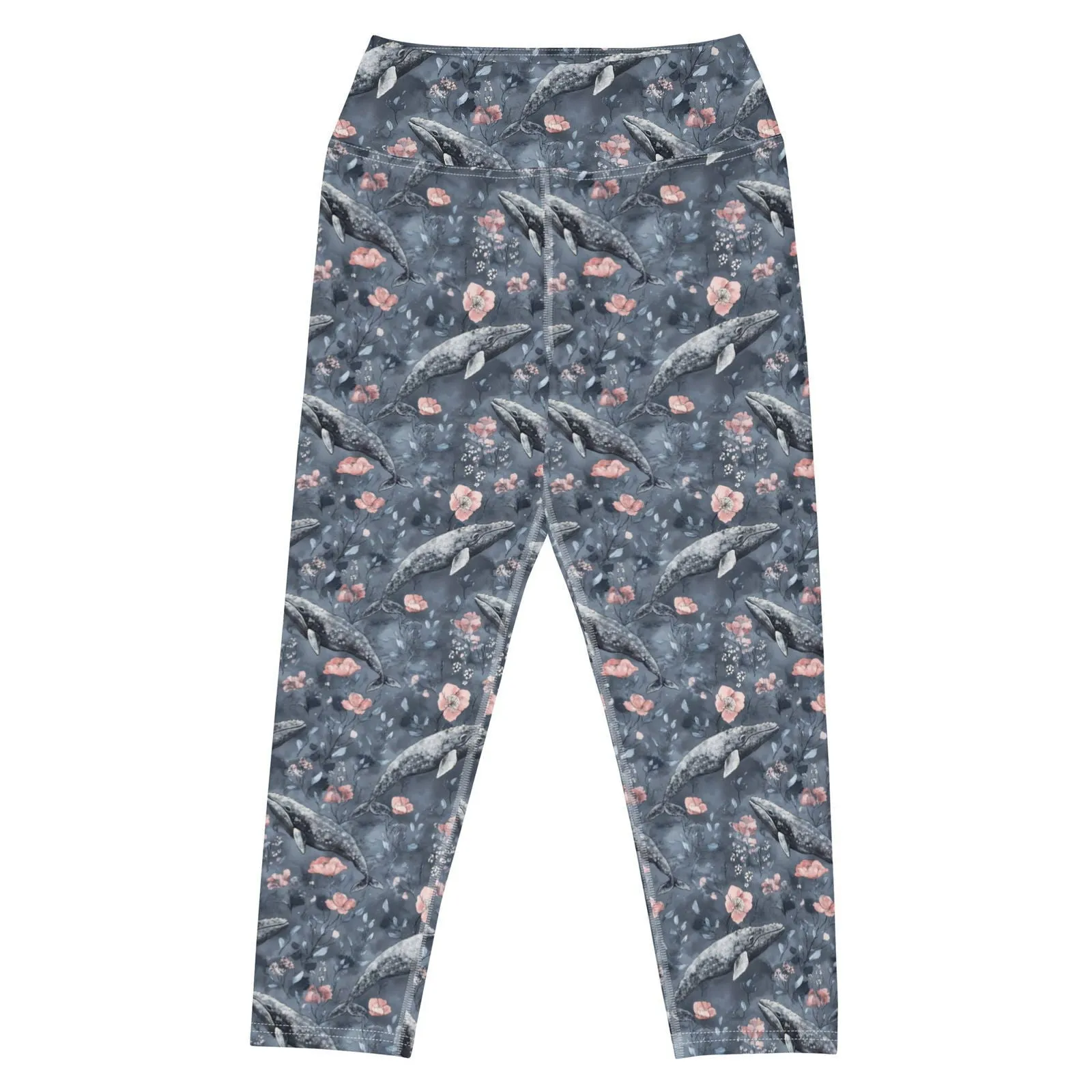 Dusky Gray Whale Capri Swim Leggings