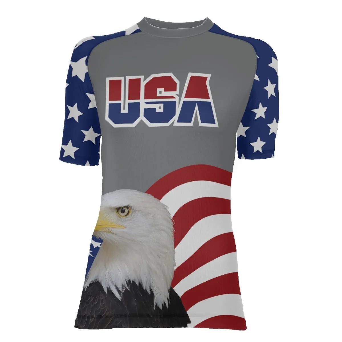 Eagle Symbol Of America Women's Short Sleeve Rash Guard