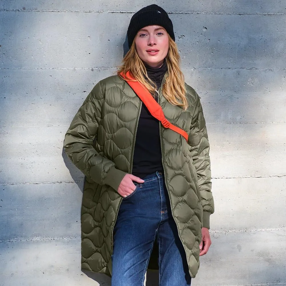 Eddie Bauer Women's Shaw Long Down Bomber Jacket
