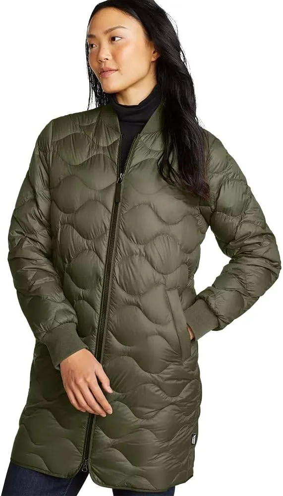 Eddie Bauer Women's Shaw Long Down Bomber Jacket