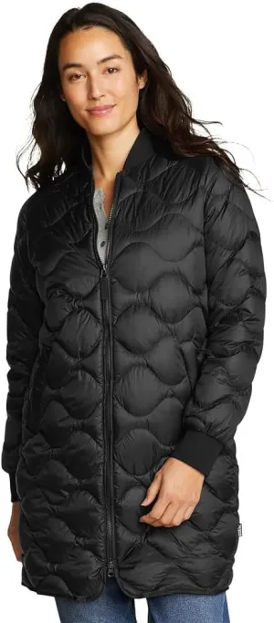 Eddie Bauer Women's Shaw Long Down Bomber Jacket