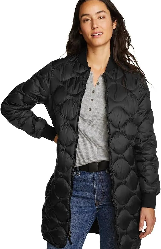 Eddie Bauer Women's Shaw Long Down Bomber Jacket