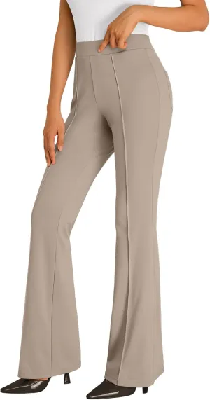 EFAN Womens Work Business Casual Flare Leggings Pants Comfort Office High Waisted Slacks Suits with Pockets 2025