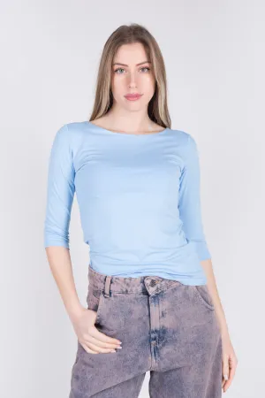 Elegant three-quarter sleeve fitted top wholesale