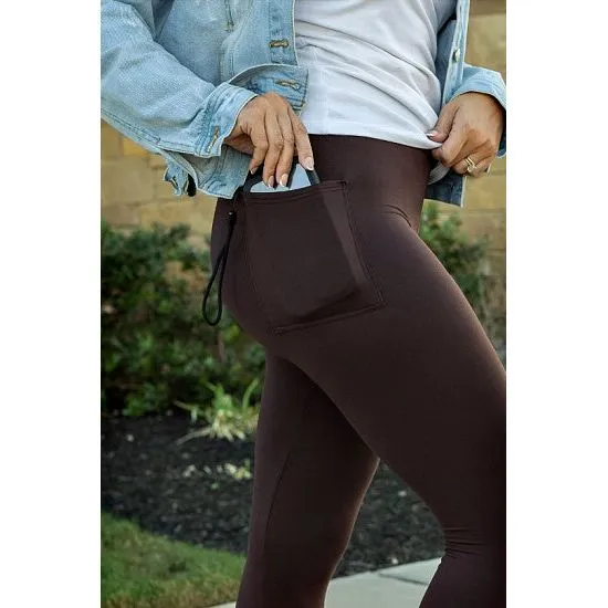 Essential Brown Pocket Leggings