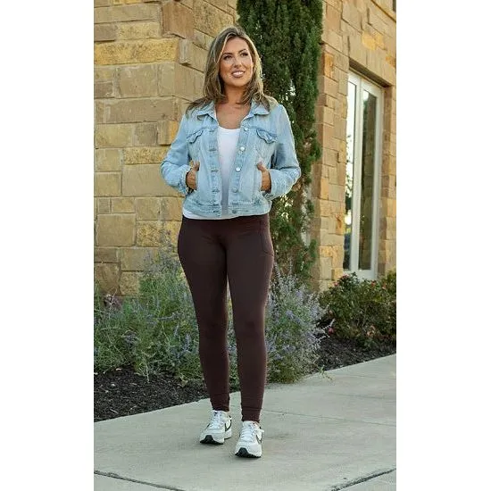 Essential Brown Pocket Leggings