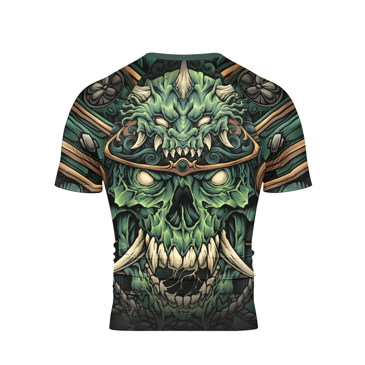 Evil Japanese Samurai Short Sleeve Rash Guard