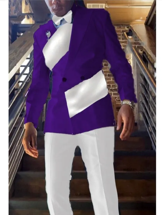Fargon Special Design Trendy Tuxedo Suit B