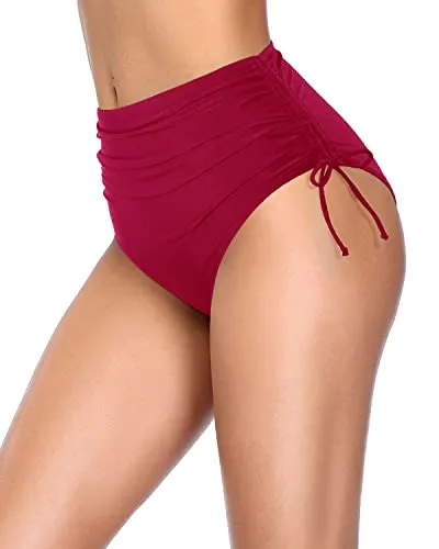 Flattering Full Coverage Bikini Bottoms Women's High Waisted Swim Shorts Tummy Control