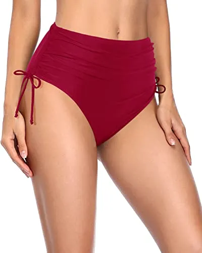 Flattering Full Coverage Bikini Bottoms Women's High Waisted Swim Shorts Tummy Control