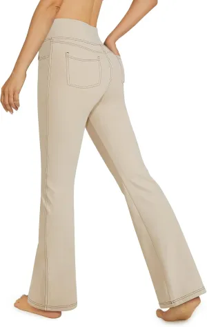 G4Free Bootcut Yoga Pants with 4 Pockets Flare Leggings for Women High Waisted Casual Dress Pants