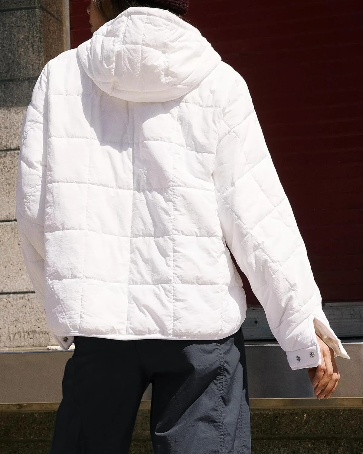 Gacaky Women's Quilted Pullover Puffer Jacket Warm Winter Hoodies Down Coat with Pockets