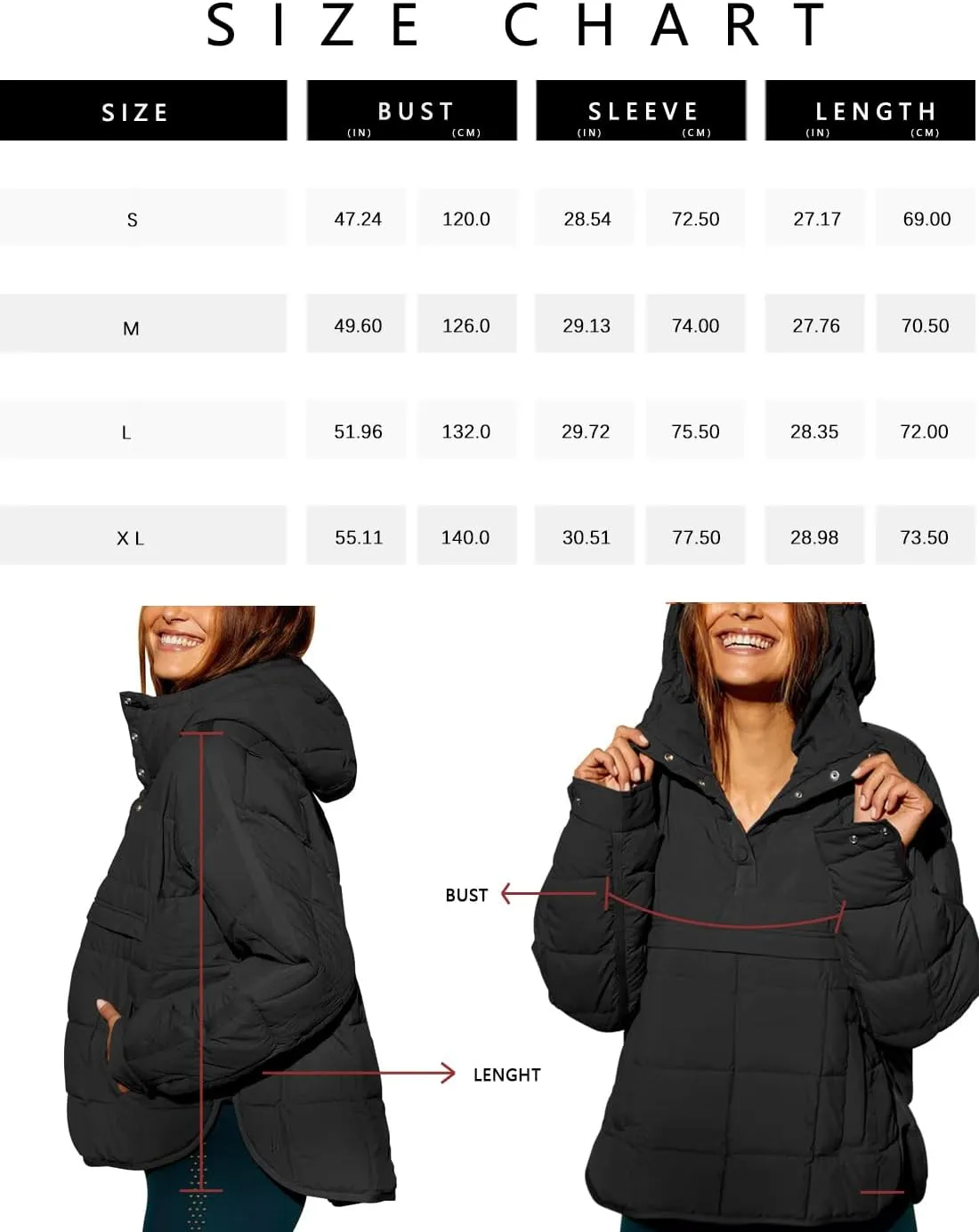 Gacaky Women's Quilted Pullover Puffer Jacket Warm Winter Hoodies Down Coat with Pockets