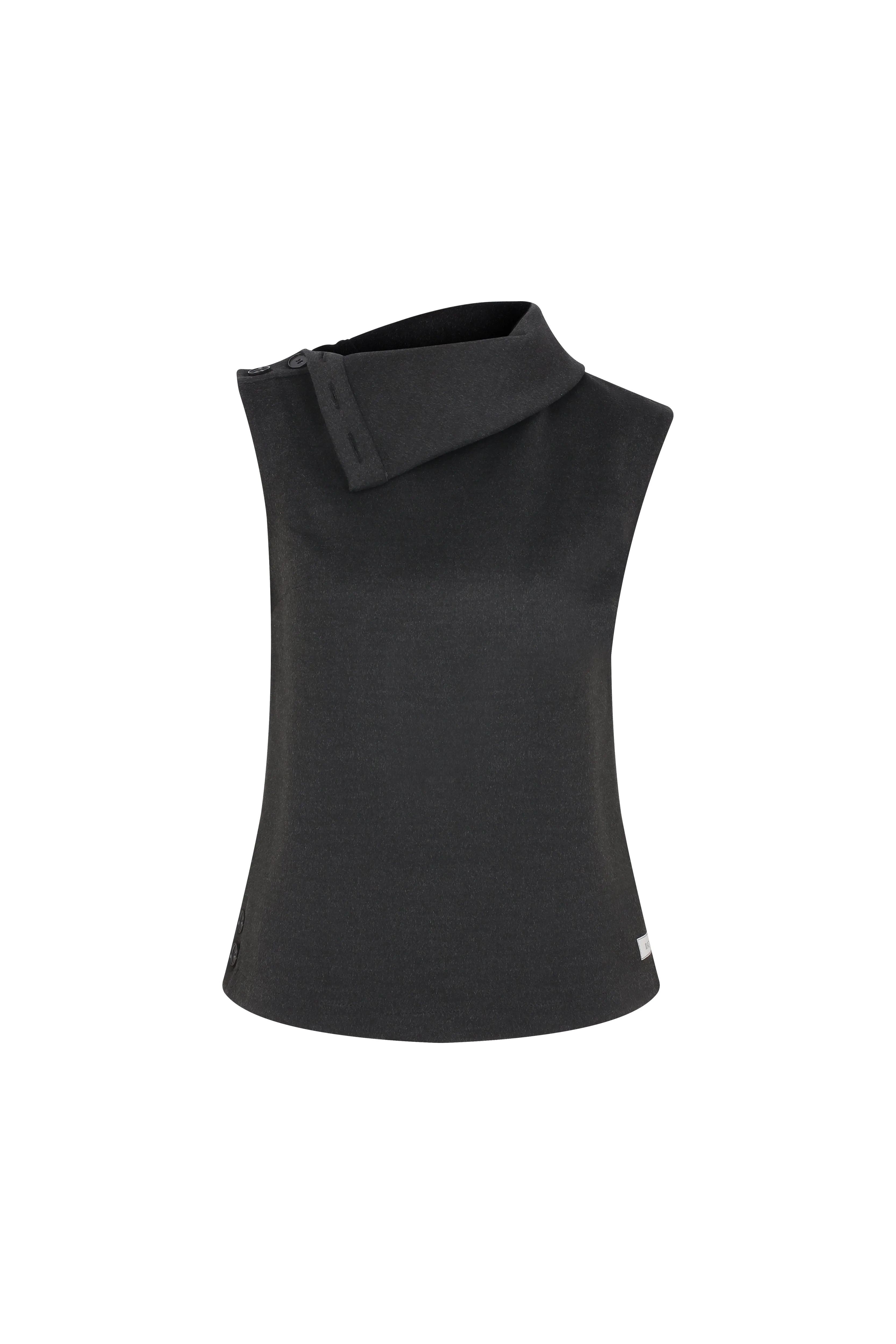 Geena Sleeveless  Roll-Neck Top