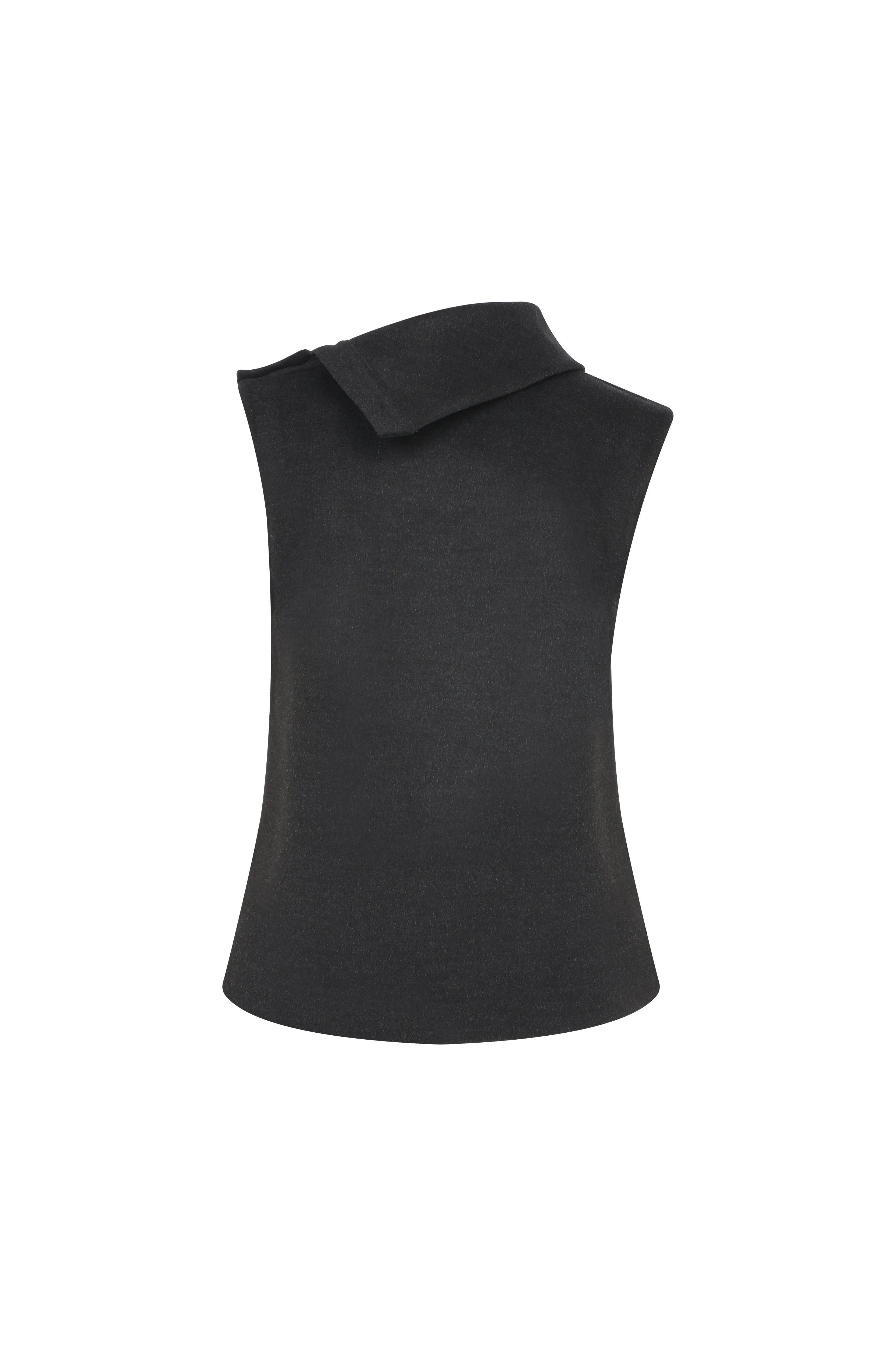 Geena Sleeveless  Roll-Neck Top