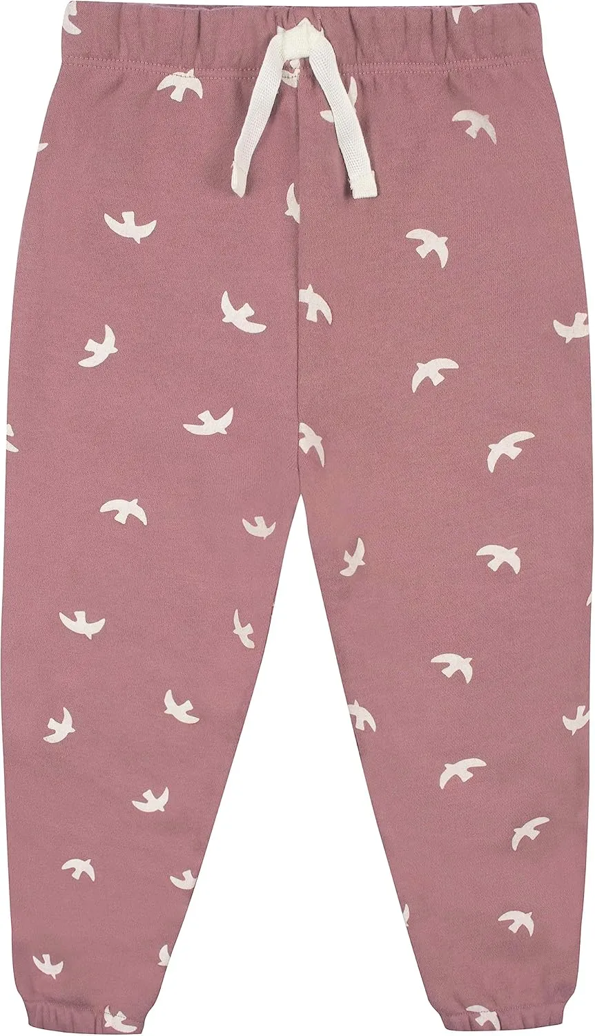 Gerber Baby Girls' Toddler 2-piece Fleece Sweatshirt and Jogger Set