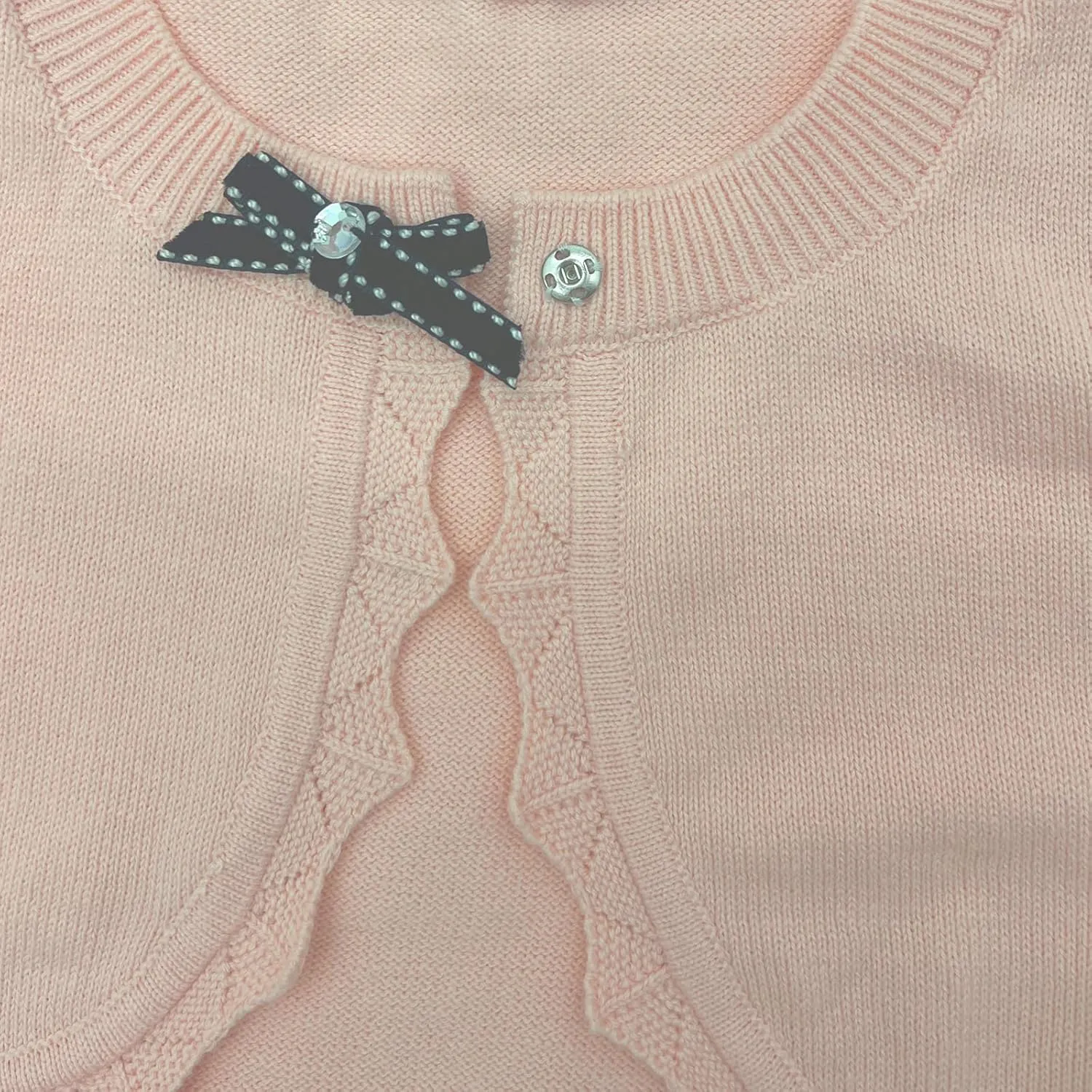 Girls' Baby Cardigan Children's Knitted Sweater Children's Front Open Long Sleeved Dress Cover up One Button Closure Top