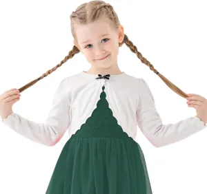 Girls' Baby Cardigan Children's Knitted Sweater Children's Front Open Long Sleeved Dress Cover up One Button Closure Top