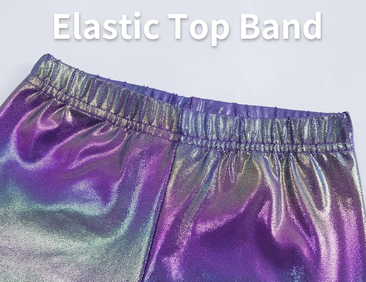 Gnainach Girls Metallic Leggings Stretch Comfort Shiny Mystique Dance Pants for Toddler Kids Teen Yoga Party Workout