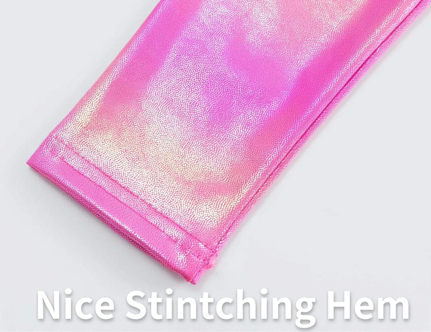 Gnainach Girls Metallic Leggings Stretch Comfort Shiny Mystique Dance Pants for Toddler Kids Teen Yoga Party Workout