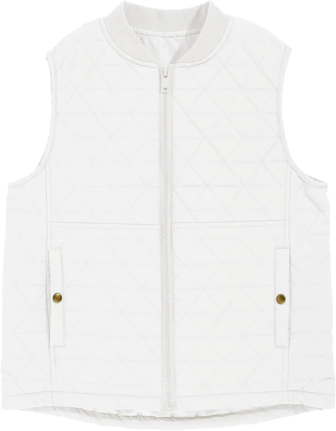 Haloumoning Boys Zip Up Puffer Vest Kids Lightweight Quilted Sleeveless Jackets Outerwear with Pockets 4-14 Years