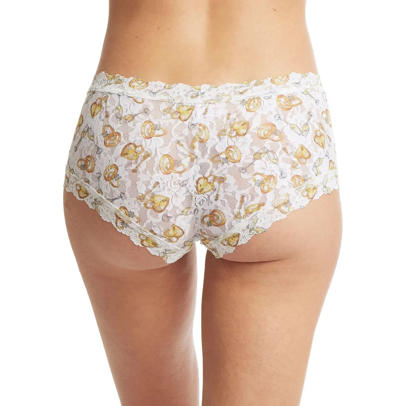 Hanky Panky Printed Signature Lace Boyshort in Forever Gold
