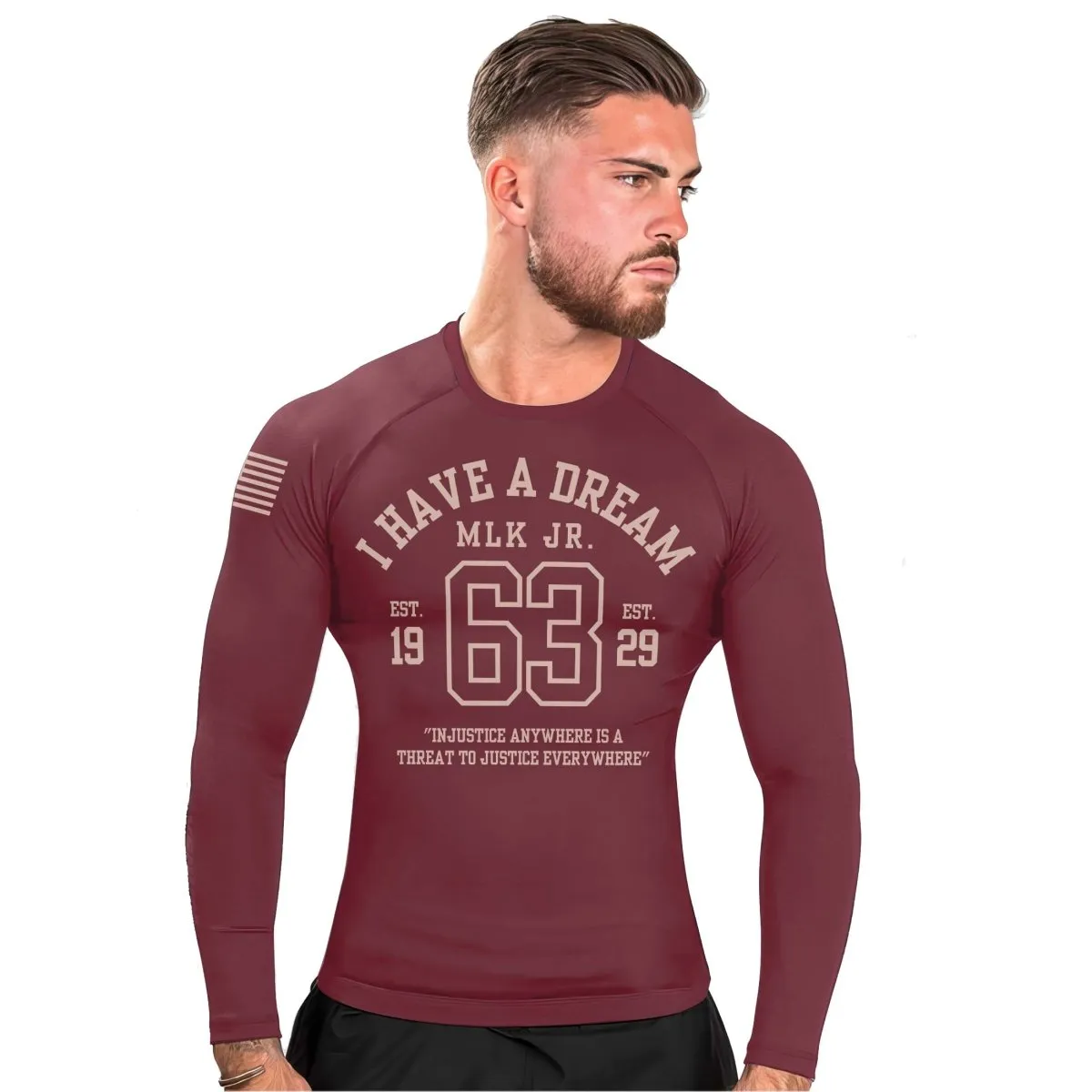I Have A Dream Men's Long Sleeve Rash Guard