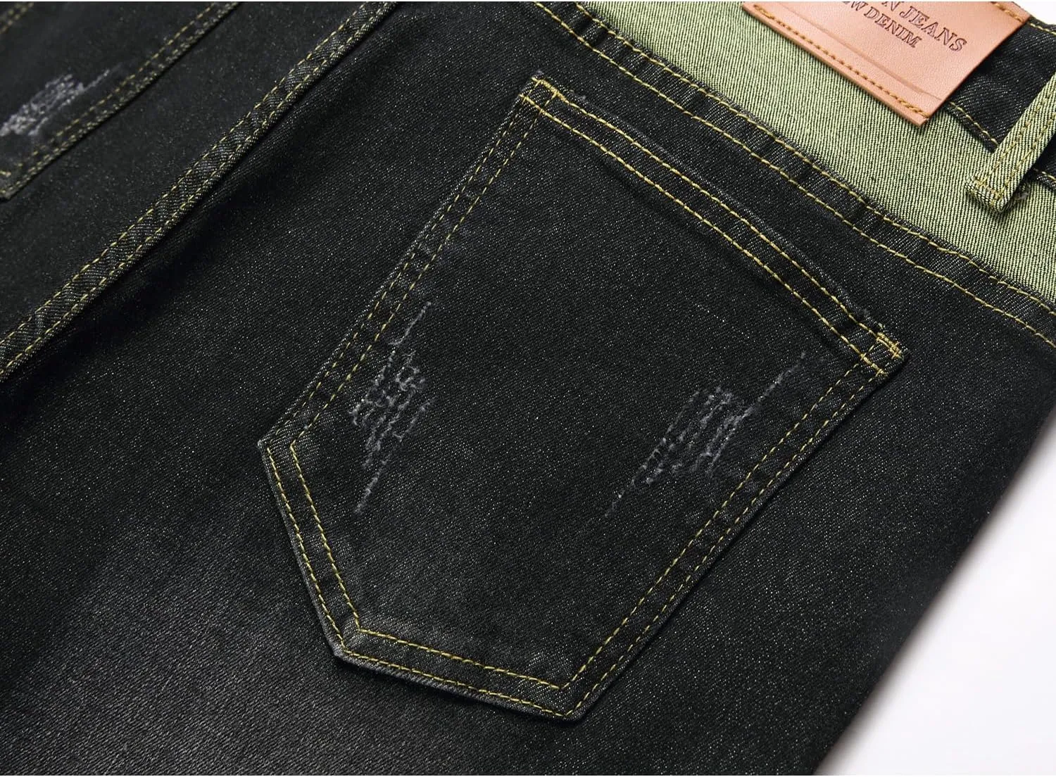 Jeans for Men Stretch Slim Fit Denim Comfort Flex Waist Colored Pants Strechy Regular Fit Tapered Leg