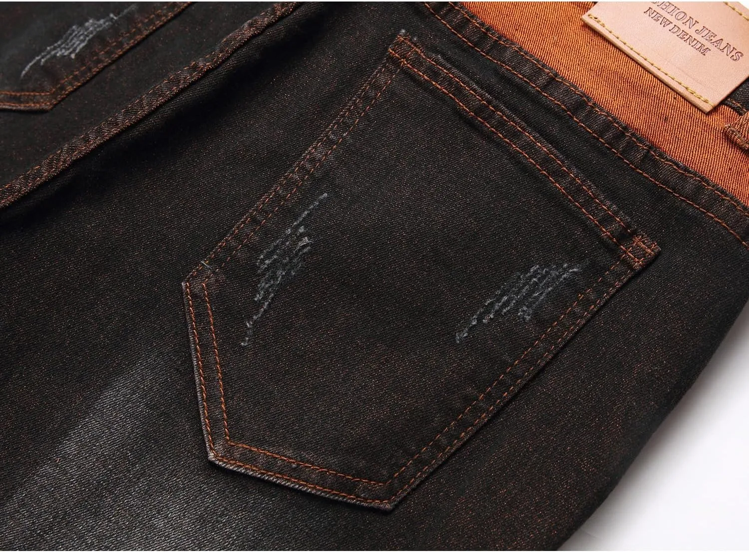 Jeans for Men Stretch Slim Fit Denim Comfort Flex Waist Colored Pants Strechy Regular Fit Tapered Leg