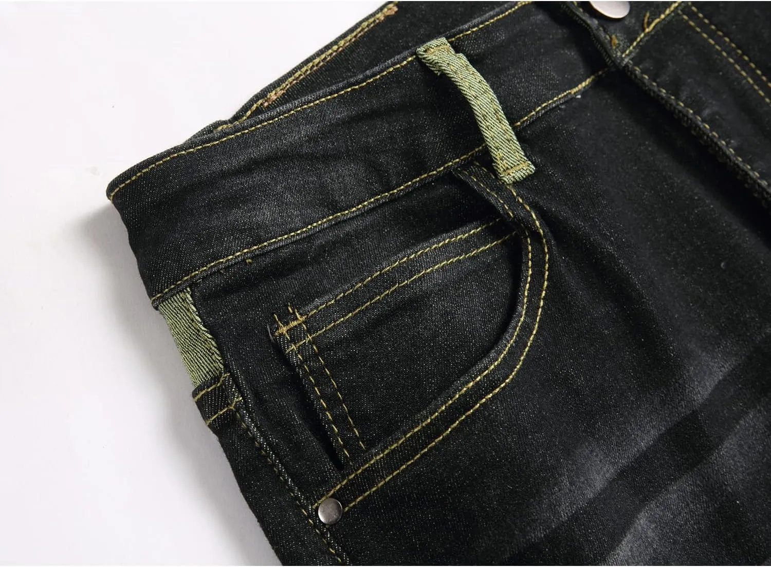 Jeans for Men Stretch Slim Fit Denim Comfort Flex Waist Colored Pants Strechy Regular Fit Tapered Leg