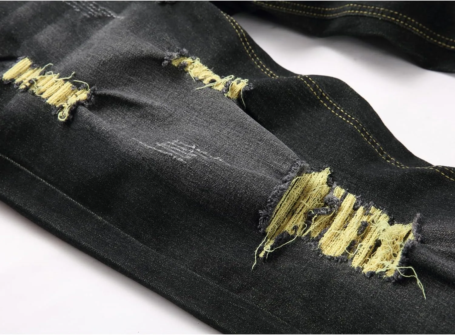 Jeans for Men Stretch Slim Fit Denim Comfort Flex Waist Colored Pants Strechy Regular Fit Tapered Leg