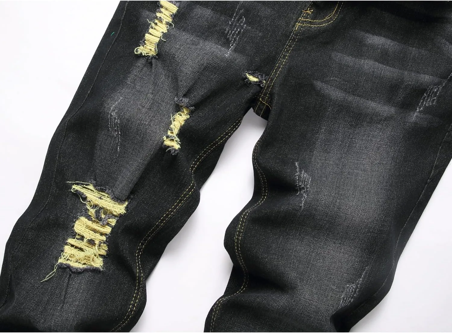 Jeans for Men Stretch Slim Fit Denim Comfort Flex Waist Colored Pants Strechy Regular Fit Tapered Leg