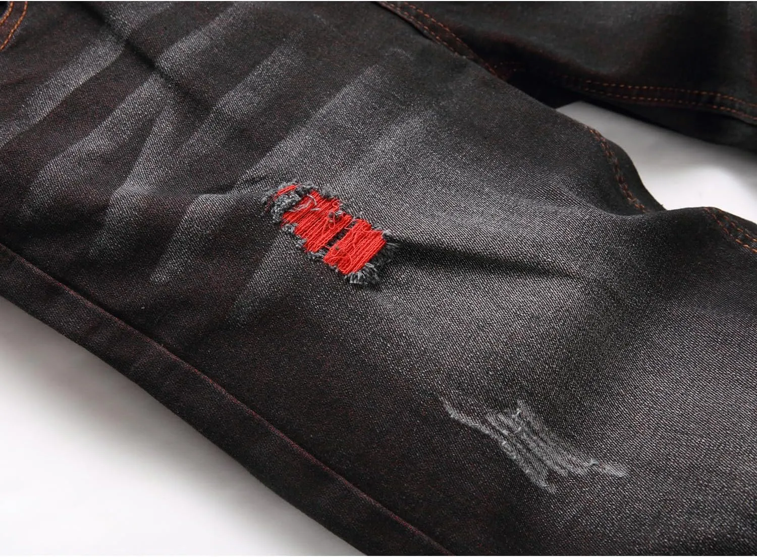 Jeans for Men Stretch Slim Fit Denim Comfort Flex Waist Colored Pants Strechy Regular Fit Tapered Leg