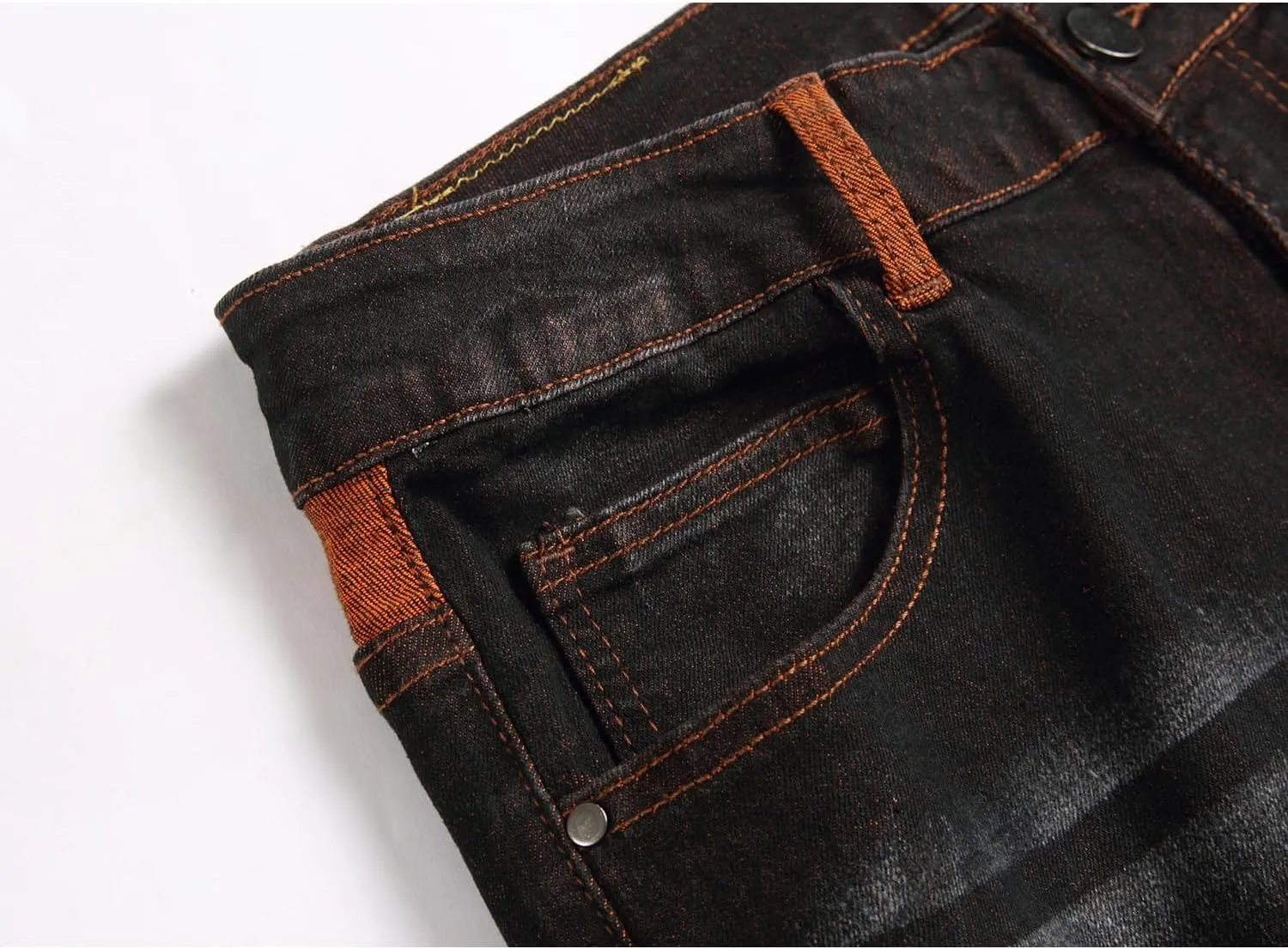 Jeans for Men Stretch Slim Fit Denim Comfort Flex Waist Colored Pants Strechy Regular Fit Tapered Leg