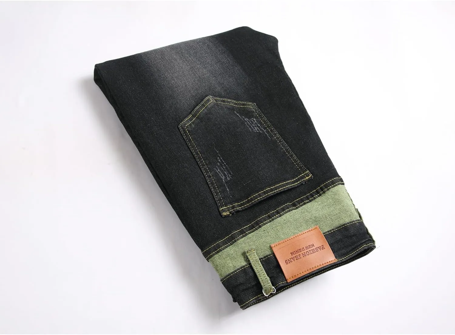 Jeans for Men Stretch Slim Fit Denim Comfort Flex Waist Colored Pants Strechy Regular Fit Tapered Leg