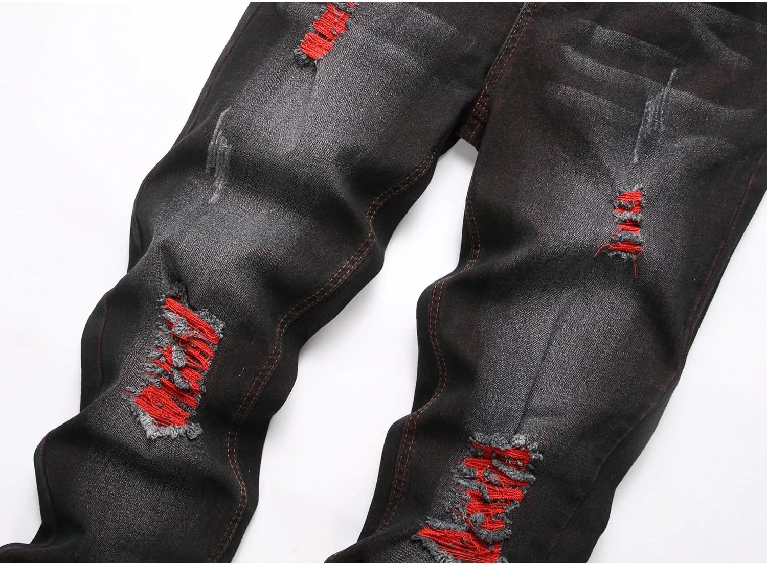 Jeans for Men Stretch Slim Fit Denim Comfort Flex Waist Colored Pants Strechy Regular Fit Tapered Leg