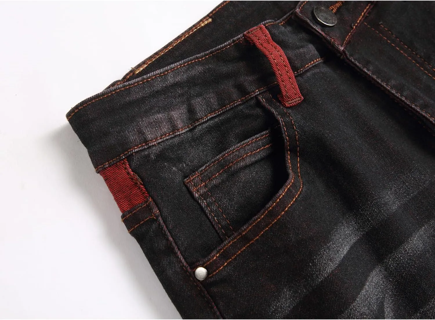 Jeans for Men Stretch Slim Fit Denim Comfort Flex Waist Colored Pants Strechy Regular Fit Tapered Leg