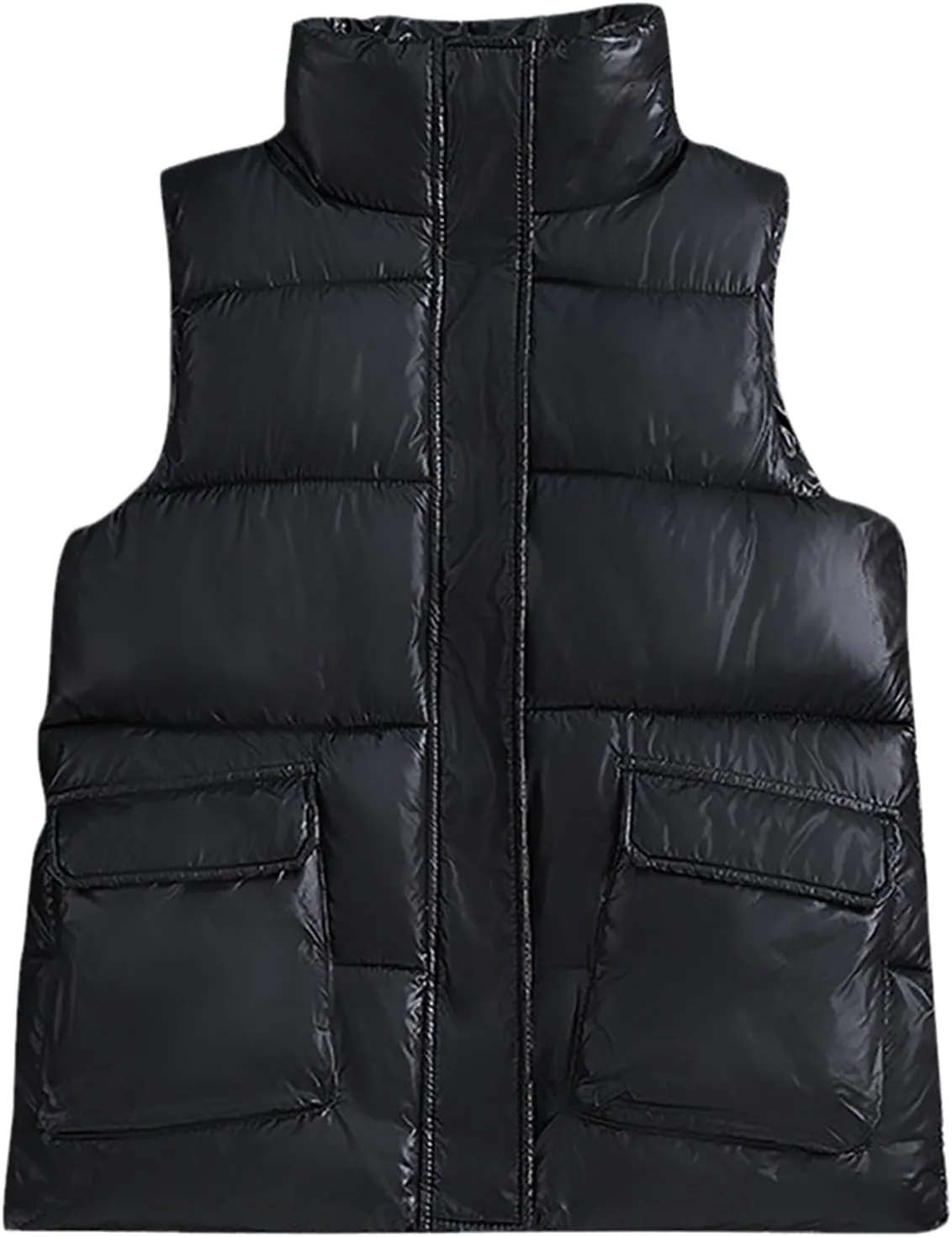 Jegsnoe Women Down Vest Jacket Cotton Padded Sleeveless Jacket Female Waistcoat