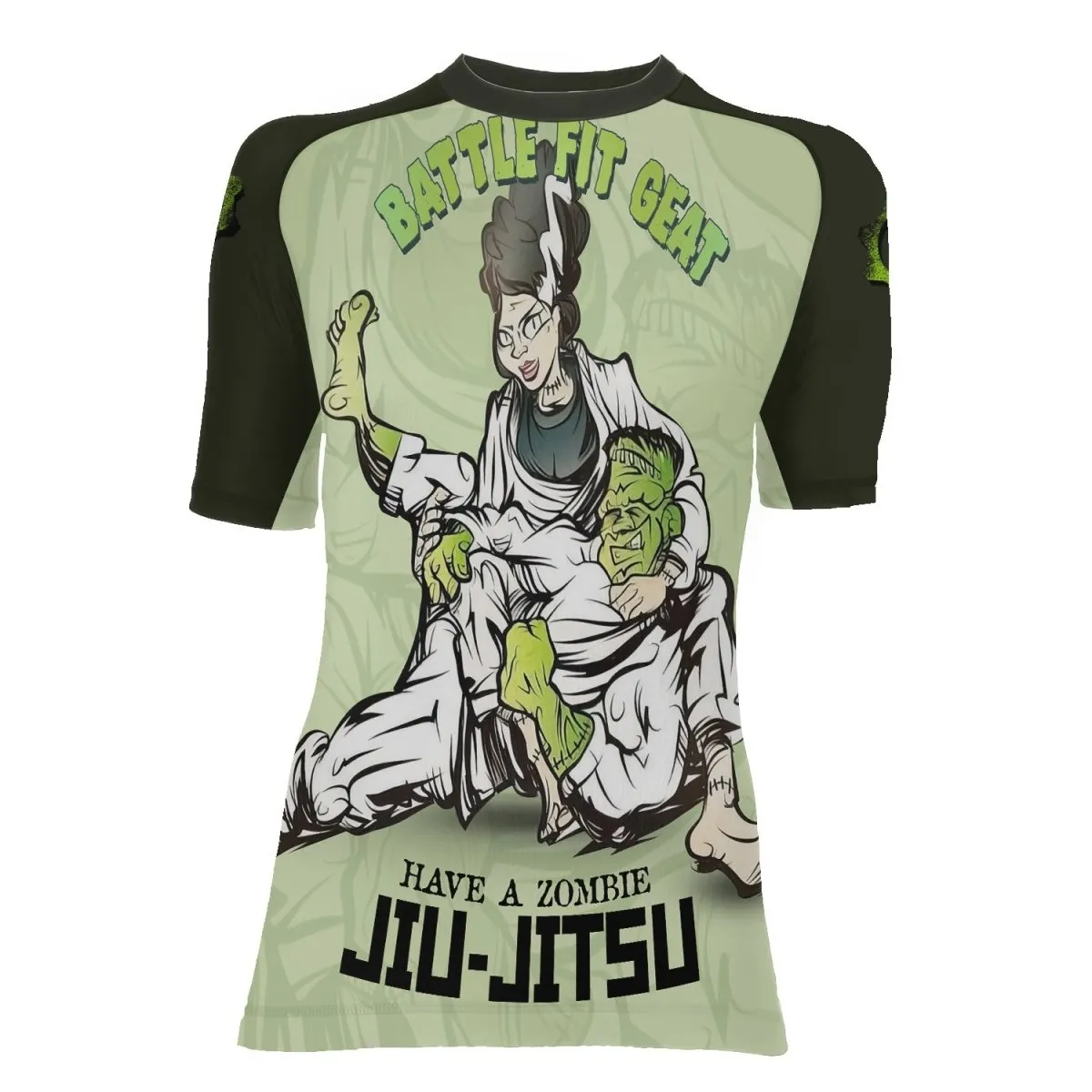 Jiu Jitsu Frankenstein Women's Short Sleeve Rash Guard