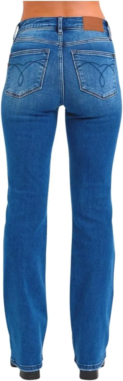 Judy Blue Mid Rise Bootcut Jeans with Thermal Lining