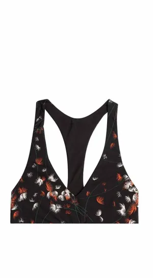 La Jolla Reversible Top- Feather Floral/ Black