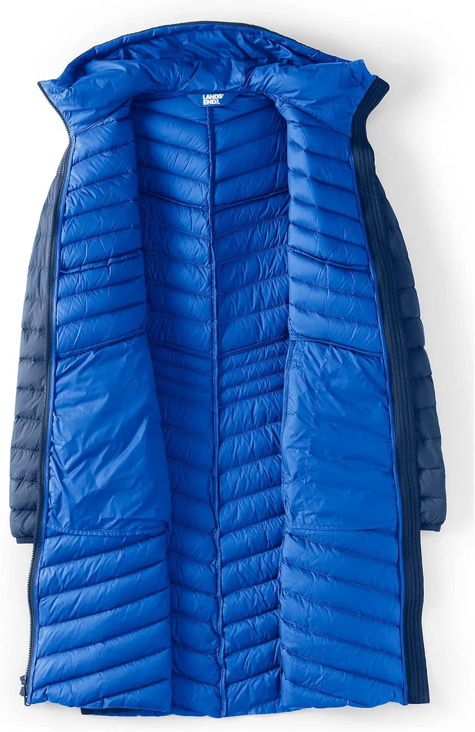Lands' End Women's Ultralight Packable Long Down Coat