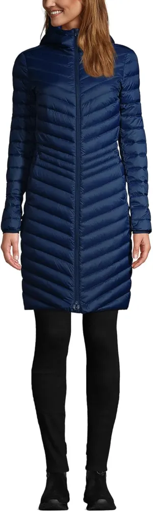 Lands' End Women's Ultralight Packable Long Down Coat